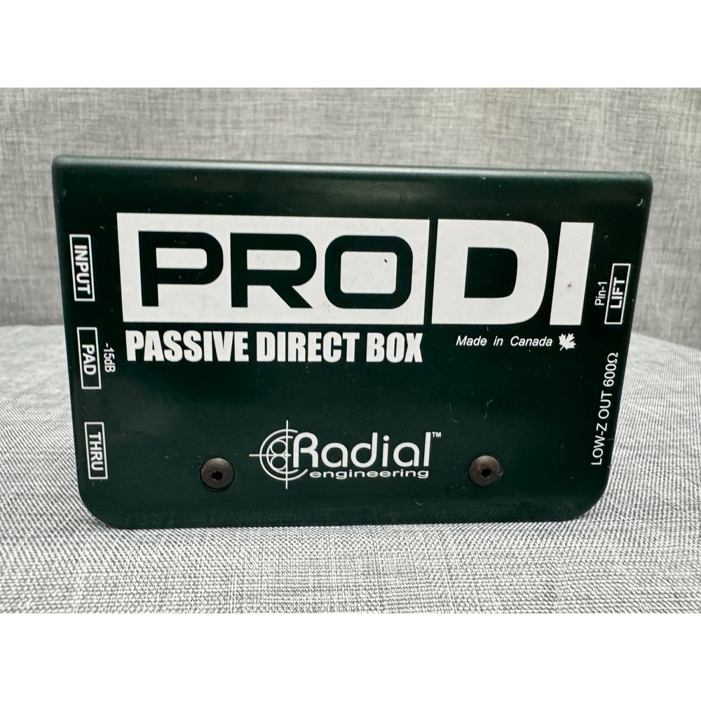 Radial Engineering ProDI Passive Direct Box Green Acoustic Guitar Bass Keyboards